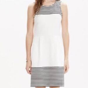 Madewell Verse Striped Sleeveless Ponte Dress